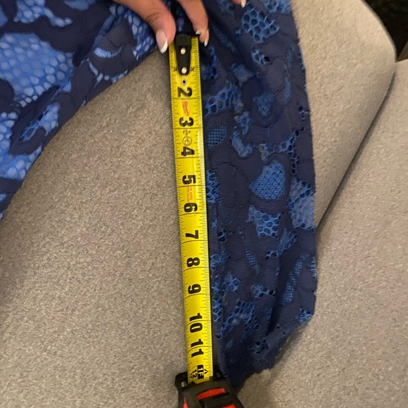 Lilly Pulitzer Aaliyah Size 6 Blue Lace Shift Dress Long Sleeve Sorority Rush - Picture 8 of 12